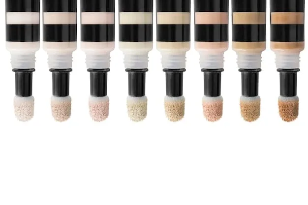 Swatches of different types of highlighters (powder, cream, and liquid) on a fair skin tone, demonstrating the shimmer and texture of each formula. The swatches are labeled for easy identification.
