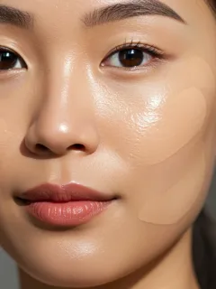Woman with perfectly blended foundation for a flawless finish