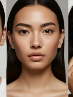 Diverse women with expertly contoured and highlighted faces, illustrating updated makeup techniques for 2026.
