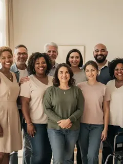 Diverse group embracing body positivity and self-acceptance