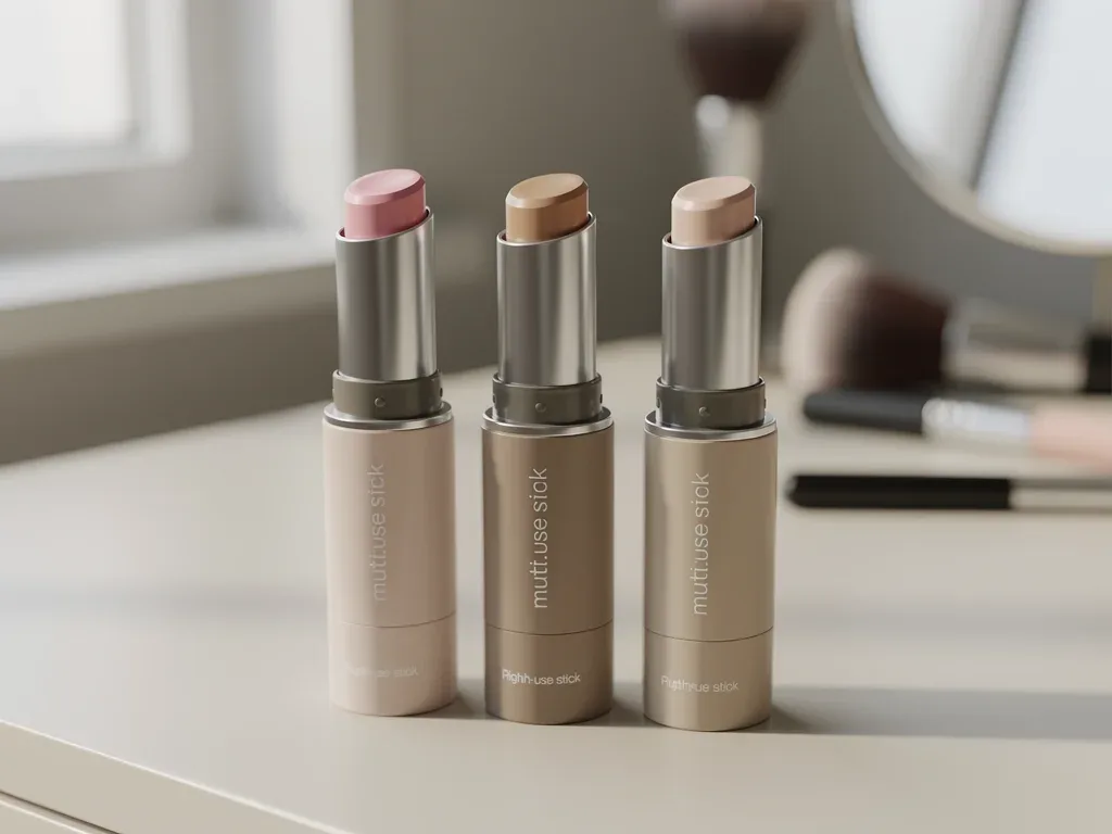 Three multi-use makeup sticks for minimalist face routine