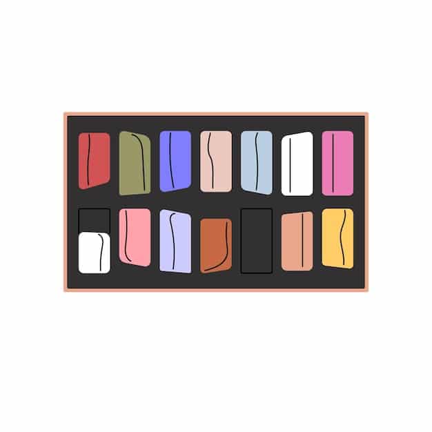 A detailed diagram illustrating the placement of different eyeshadow shades on the eyelid to create depth and dimension for a smoky eye look. The diagram shows the inner corner highlighted, a medium shade in the crease, and a dark shade on the outer corner, with arrows indicating blending directions.