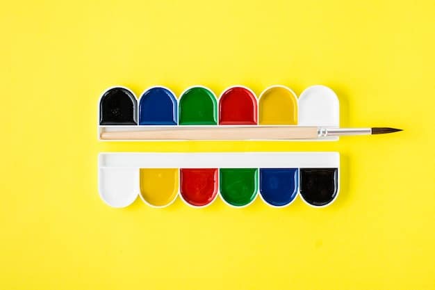 Close-up of a color wheel highlighting complementary colors like green and red, purple and yellow, and blue and orange, demonstrating how they neutralize each other.
