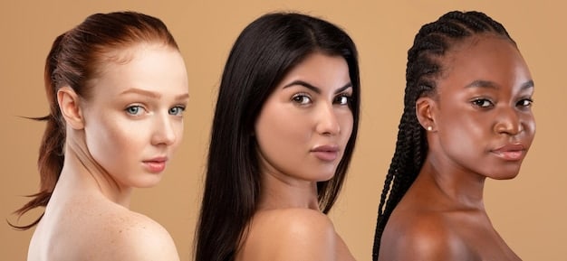 A split image showing three different women with varying skin tones (fair, medium, deep) each wearing a different gradient lip color combination. The left side shows the lipsticks used for each look, and the right side shows the finished gradient lips.