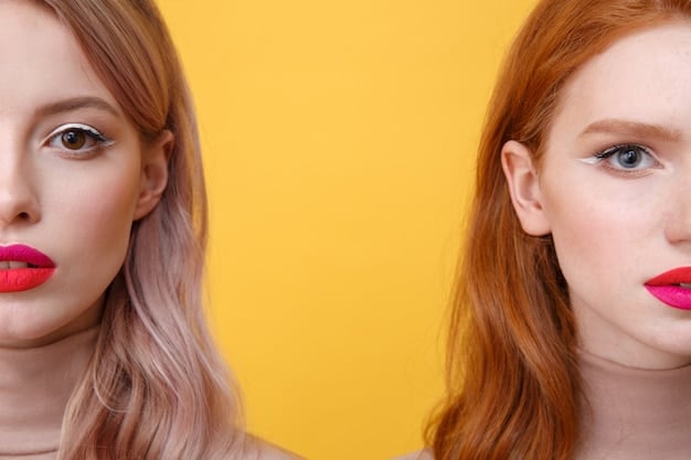 A split image showcasing the difference between unblended and blended makeup. On one side, harsh lines and visible edges are evident, while the other side displays a smooth, seamless transition between products, highlighting the impact of proper blending.