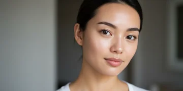 Woman with fresh, glowing skin embodying the 'clean girl' aesthetic for 2026.