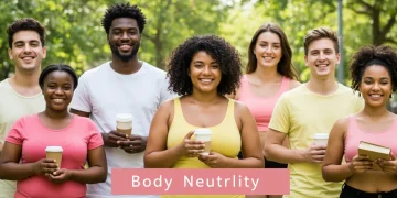 Diverse individuals experiencing peace and acceptance through body neutrality