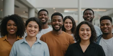 Diverse individuals embodying body positivity in an inclusive advertising campaign, showcasing confidence and authenticity.