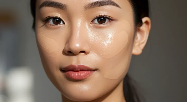 Woman with perfectly blended foundation for a flawless finish