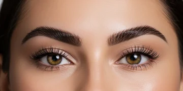 Woman with perfectly groomed, full, and defined eyebrows, showcasing a successful brow transformation in 2026.