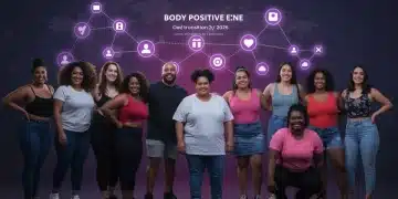 Diverse individuals celebrating body positivity on social media, reflecting the 2026 shift.
