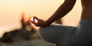 A person enjoying Sunday Serenity Meditation.