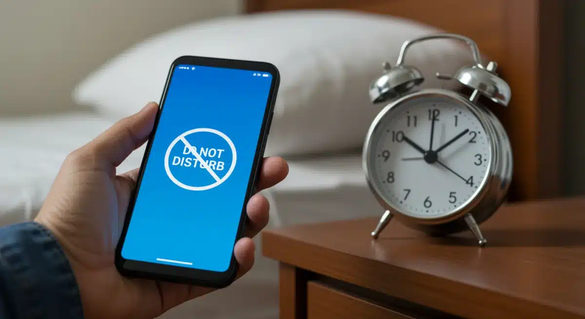 Smartphone on 'do not disturb' mode for digital detox