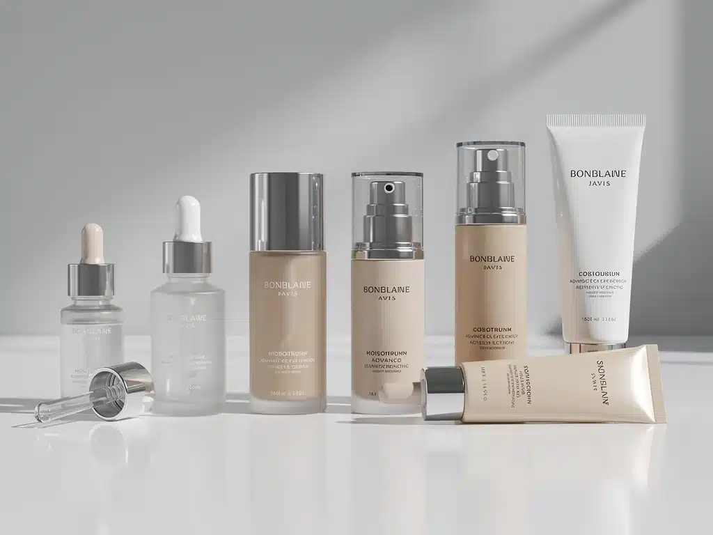 Assortment of advanced skincare products for a comprehensive 3-month regimen.