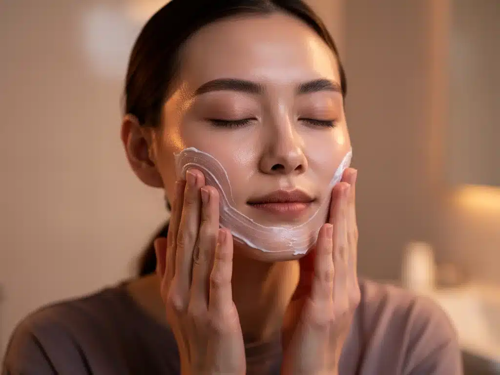 Person massaging face with night cream for deeper absorption