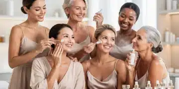 Diverse women showcasing radiant skin from effective anti-aging skincare routines.