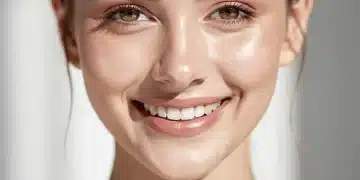 Confident woman with clear, radiant skin after successful anti-acne treatment plan.