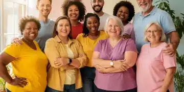 Diverse people celebrating body positivity and self-acceptance